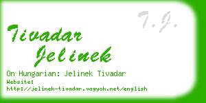 tivadar jelinek business card